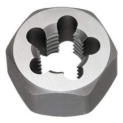 Titan USA - Hex Rethreading Dies; Thread Size: 5/8-11 ; Hex Size (Inch): 1-1/4 ; Material: Carbon Steel ; Thread Direction: Right Hand ; Thread Standard: UNC ; Thickness (Inch): 5/8 - Exact Tooling