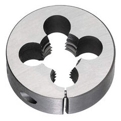 Titan USA - Round Dies; Thread Size: 9/16-12 ; Outside Diameter (Inch): 1-1/2 ; Material: High Speed Steel ; Adjustable: Yes ; Thread Direction: Right Hand ; Series/List: 790 - Exact Tooling