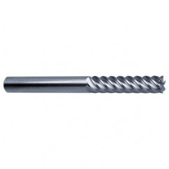 10mm Dia. - 100mm OAL - 45° Helix Bright Carbide End Mill - 6 FL - Exact Tooling