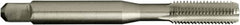 Vermont Tap & Die - #6-32 UNC 2B 3 Flute Bright Finish High Speed Steel Straight Flute Standard Hand Tap - Bottoming, Left Hand Thread, 50.8mm OAL, 17.46mm Thread Length, H3 Limit, Oversize - Exact Tooling