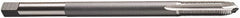 Vermont Tap & Die - 1/4-28 UNF, 2 Flute, Bright Finish, High Speed Steel Spiral Point Tap - Plug Chamfer, Right Hand Thread, 6" OAL, 1" Thread Length, 6.48mm Shank Diam, 2/3B Class of Fit, Series 3112E - Exact Tooling