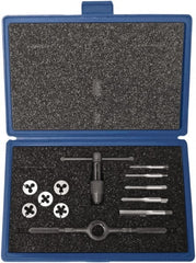Vermont Tap & Die - M6x1.00 to M12x1.75 Tap, Metric, Tap and Die Set - Carbon Steel, High Speed Steel Taps, Adjustable - Exact Tooling