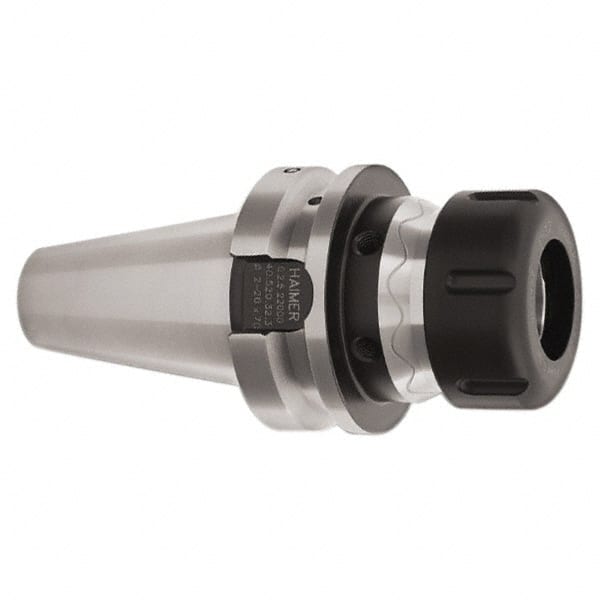 HAIMER - 1/8" to 5/8" Capacity, 100mm Projection, BT40 Taper Shank, ER25 Collet Chuck - 0.0001" TIR, Through-Spindle - Exact Tooling