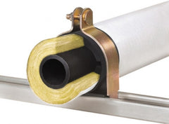 Klo-Shure - 1-3/8" Pipe, Zinc Plated Steel Strut Mount Insulation Coupling - Trivalent Zinc & Yellow - Exact Tooling