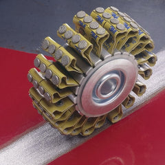 3M - 2-1/8" Diam, Tungsten Carbide Unmounted Flap Wheels - 1/2" Hole, 2" Wide, Nonwoven & Coated, Very Coarse Grade - Exact Tooling