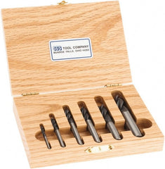 SGS - 1/8 to 1/2", 4 Flute Square End Mill Set - AlTiN Coating, Solid Carbide, Single End, 1/8, 3/16, 1/4, 5/16, 3/8, 1/2" Shank Diam, Centercutting - Exact Tooling