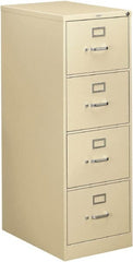 Hon - 18-1/4" Wide x 52" High x 26-1/2" Deep, 4 Drawer Vertical File - Steel, Putty - Exact Tooling