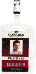 DURABLE - Clip-On Badge Holder - Clear - Exact Tooling