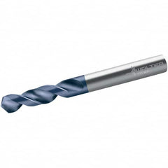 Walter-Titex - 8.3mm 118° Spiral Flute Cobalt Screw Machine Drill Bit - Tinal Finish, Right Hand Cut, 37mm Flute Length, 79mm OAL, Six Facet Point, Straight Shank - Exact Tooling