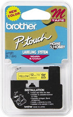 Brother - 1/2" Wide, Yellow Tape Cassette - For Label Maker - Exact Tooling