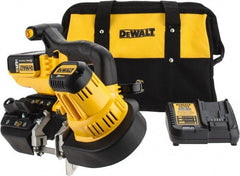 DeWALT - 20 Volt, 32-7/8" Blade, 740 SFPM Cordless Portable Bandsaw - 2-1/2" (Round) & 2-1/2 x 2-1/2" (Rectangle) Cutting Capacity, Lithium-Ion Battery Included - Exact Tooling