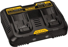 DeWALT - 12 & 20 Volt, 2 Battery Lithium-Ion Power Tool Charger - 1 hr & 30 min to Charge, 12/20 Volt Max Batteries Power Source, Batteries Included - Exact Tooling