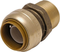 SharkBite - Brass & Chrome Pipe Fittings Type: Adapter Fitting Size: 1 x 1 - Exact Tooling