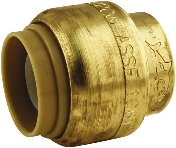 SharkBite - Brass & Chrome Pipe Fittings Type: End Cap Fitting Size: 1/2 - Exact Tooling