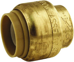 SharkBite - Brass & Chrome Pipe Fittings Type: End Cap Fitting Size: 1/2 - Exact Tooling