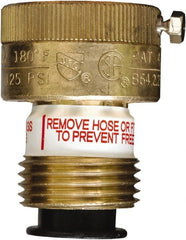 CASH ACME - 3/4" Pipe, 125 Max psi, 2 Color Warning Insulated Brass, Normally Closed Design Vacuum Breaker Valve - Buna-N Seal, Stainless Steel Spring, FNPTF x MNPTF End Connections - Exact Tooling