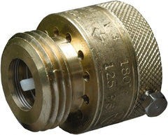 CASH ACME - 3/4" Pipe, 125 Max psi, 2 Color Warning Insulated Brass, Hose Connection Vacuum Breaker - Buna-N Seal, Stainless Steel Spring, FNPT x MNPT End Connections - Exact Tooling