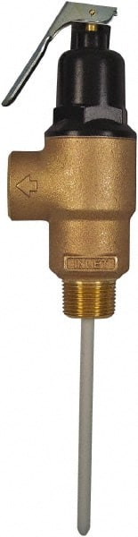 CASH ACME - 3/4" Inlet, 3/4" Outlet, MNPT x MNPT, ASME Safety Relief Valve - 150 Max psi, Bronze, 500000 BTUs - Exact Tooling