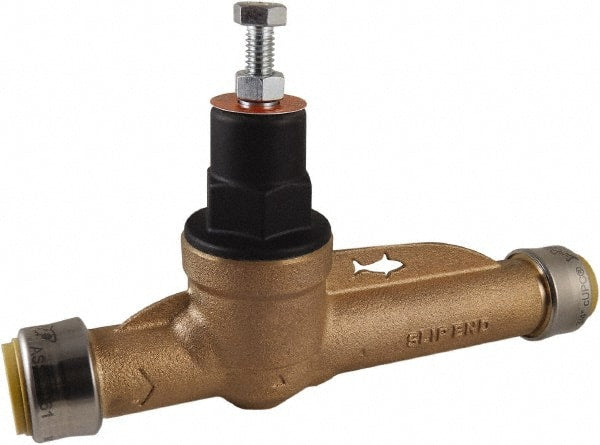 SharkBite - 3/4" Pipe, Push Fit End Connection, Bronze Body Pressure Regulating Valve - EPDM Seal, 200 psi Inlet Pressure, 10 to 70 psi Working Pressure - Exact Tooling