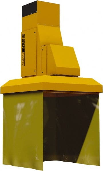 RoboVent - 1,500 CFM, 2 HP, 480 Input Voltage, Three Phase Fume Exhauster - Includes Fume Hood - Exact Tooling
