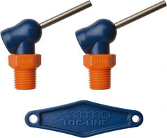 Loc-Line - 1/4" Hose Inside Diam x 1/16" Nozzle Diam, High-Pressure Coolant Hose Nozzle - NPT, for Use with Loc-Line Modular Hose System, 2 Pieces - Exact Tooling