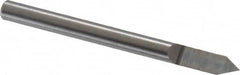 Value Collection - 60° Incl Angle, 1/8" Shank Diam, 1-1/2" OAL, 1/8" Cut Diam, Conical Engraving Cutter - 0.108" LOC, Right Hand Cut, Micrograin Solid Carbide, Uncoated - Exact Tooling