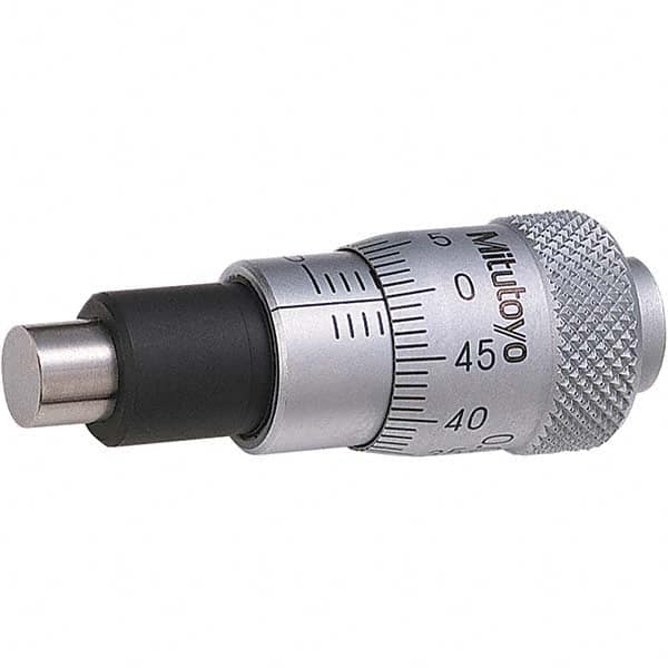 Mitutoyo - Mechanical Micrometer Heads Minimum Measurement (mm): 0.00 Maximum Measurement (mm): 6.50 - Exact Tooling