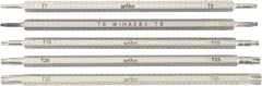 Wiha - 5 Piece, 1/4" Drive Screwdriver Insert Torx Bit Set - T6 to T40 Torx - Exact Tooling