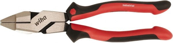 Wiha - 9-1/2" OAL, Side Cutting Linesman's Pliers - Soft Grip Handles - Exact Tooling