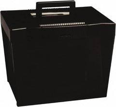 Pendaflex - 1 Compartment, 13-1/2" Wide x 10-7/8" High x 10-1/4" Deep, Portable Storage Box - Plastic, Black - Exact Tooling