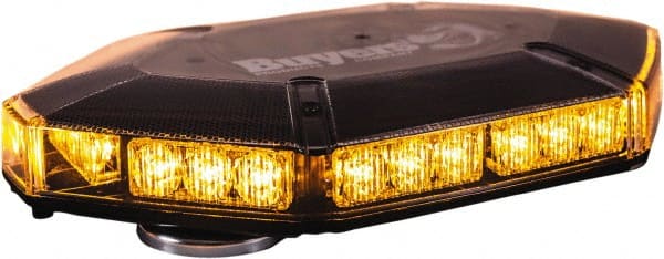 Buyers Products - Variable Flash Rate, Vacuum-Magnetic Mount Emergency LED Lightbar Assembly - Powered by DC, Amber - Exact Tooling