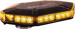 Buyers Products - Variable Flash Rate, Vacuum-Magnetic Mount Emergency LED Lightbar Assembly - Powered by DC, Amber - Exact Tooling