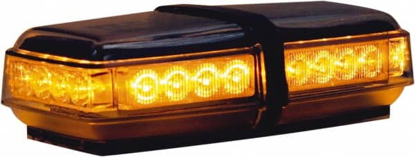 Buyers Products - Variable Flash Rate, Magnetic or Permanent Mount Emergency LED Lightbar Assembly - Powered by DC, Amber - Exact Tooling