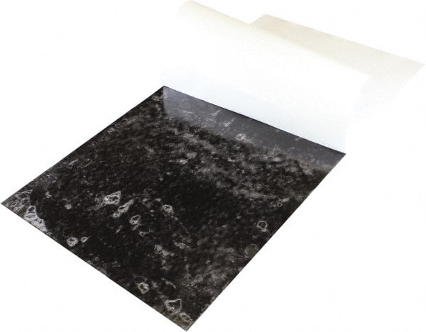 Value Collection - 24" Long, 12" Wide, 1/2" Thick, Buna-N Rubber Foam Sheet - 35 to 45 Durometer, Black, -40 to 225°F, 1,500 psi Tensile Strength, Adhesive Backing - Exact Tooling