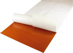 Value Collection - 36" Long, 12" Wide, 3/32" Thick, Silicone Rubber Foam Sheet - 35 to 45 Durometer, Red, -60 to 400°F, 550 psi Tensile Strength, Adhesive Backing - Exact Tooling