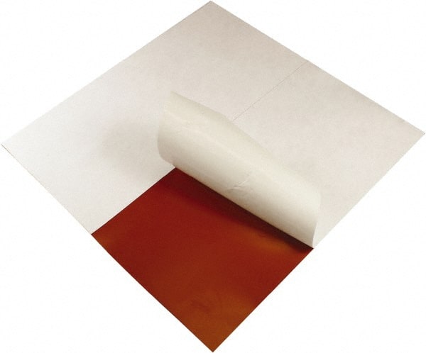 Value Collection - 12" Long, 12" Wide, 1/8" Thick, Silicone Rubber Foam Sheet - 35 to 45 Durometer, Red, -60 to 400°F, 550 psi Tensile Strength, Adhesive Backing - Exact Tooling
