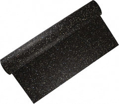 Made in USA - 48" Long, 48" Wide, 3/8" Thick, Rubber Rubber Foam Sheet - 50 to 60 Durometer, Black, 0 to 120°F, 250 psi Tensile Strength, Plain Backing - Exact Tooling