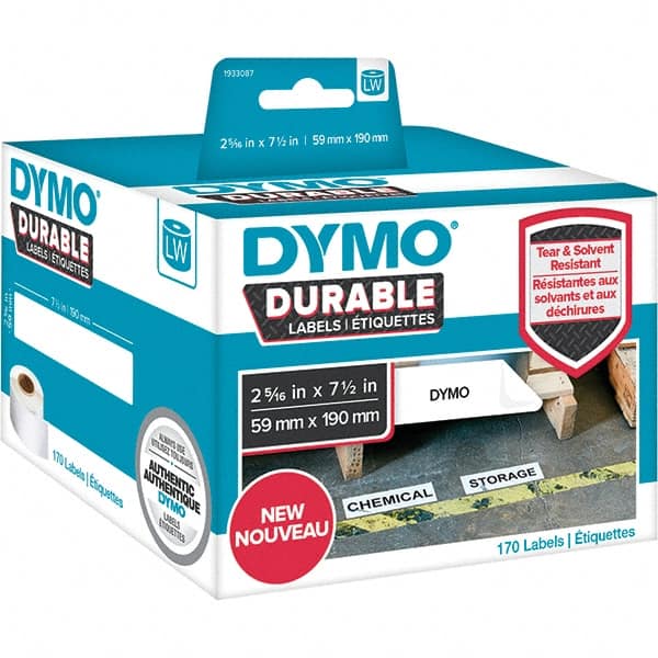 Dymo - Labels, Ribbons & Tapes Type: Large Shelving Labels Color: White - Exact Tooling