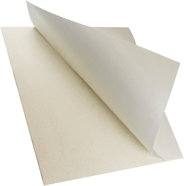 Value Collection - 12" Long, 12" Wide, Buna-N Rubber Foam Sheet - 50 to 60 Durometer, White, -30 to 220°F, 1,000 psi Tensile Strength, Adhesive Backing - Exact Tooling