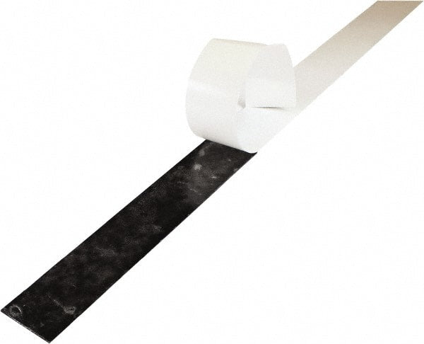 Value Collection - 3/16" Thick x 2" Wide x 36" Long, Adhesive Backed Buna-N Rubber Strip - Stock Length, 40 Shore A Durometer, 1,500 psi Tensile Strength, -40 to 225°F, Black - Exact Tooling