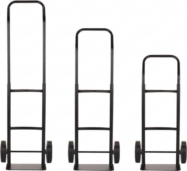 Harper Trucks - 600 Lb Capacity 40" OAH Convertible Hand Truck - 14 x 7" Base Plate, Continuous Handle, Steel, Solid Rubber Swivel Wheels - Exact Tooling