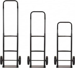 Harper Trucks - 600 Lb Capacity 40" OAH Convertible Hand Truck - 14 x 7" Base Plate, Continuous Handle, Steel, Solid Rubber Swivel Wheels - Exact Tooling