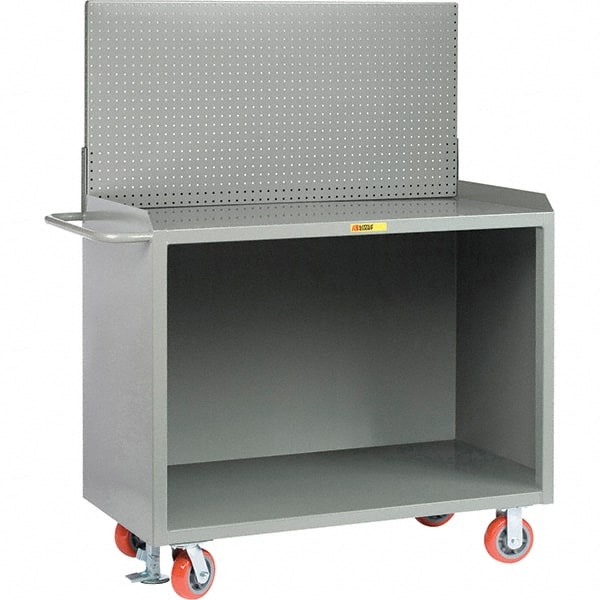 Little Giant - 3,600 Lb Capacity Mobile Service Bench - 53" Wide x 24" Deep x 43" High, Steel, Gray - Exact Tooling