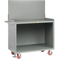 Little Giant - 3,600 Lb Capacity Mobile Service Bench - 53" Wide x 24" Deep x 43" High, Steel, Gray - Exact Tooling