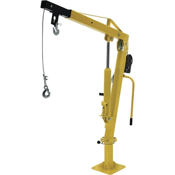 Vestil - 500 Lb Load Capacity, Steel Winch Operated Crane - 4' 5" Span - Exact Tooling