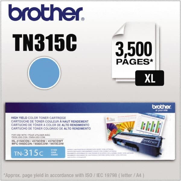 Brother - Cyan Toner Cartridge - Use with Brother HL-4150CDN, 4570CDW, 4570CDWT, MFC-9460CDN, 9560CDW, 9970CDW - Exact Tooling