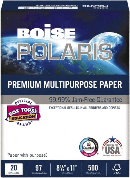Boise - White Copy Paper - Use with Laser Printers, Copiers, Inkjet Printers - Exact Tooling