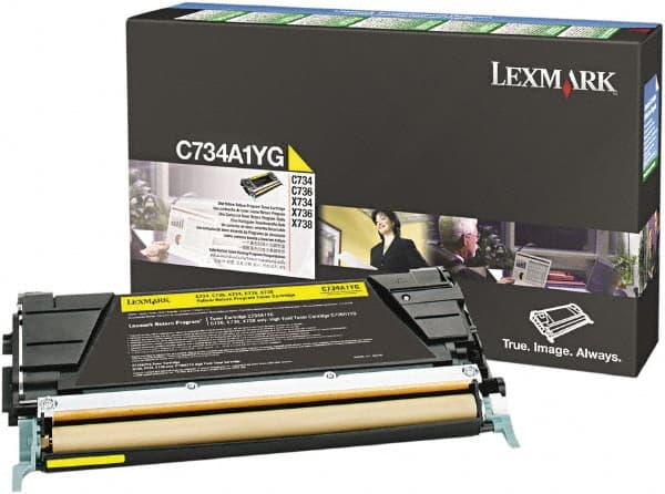 Lexmark - Yellow Toner Cartridge - Use with Lexmark C734, C736, X734, X738 - Exact Tooling