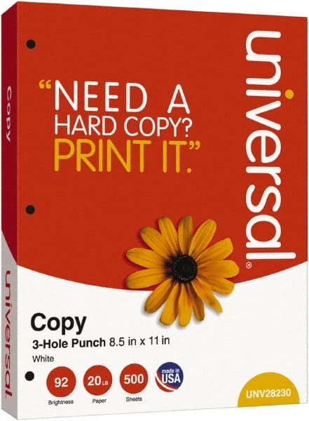 UNIVERSAL - White Copy Paper - Use with Laser Printers, Copiers, Plain Paper Fax Machines - Exact Tooling