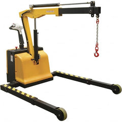 Vestil - 2,500 Lb Load Capacity, Steel Electric Floor Crane - 8' 5/64" Span - Exact Tooling